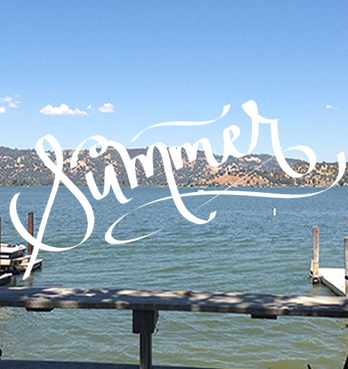 summer lake lettering