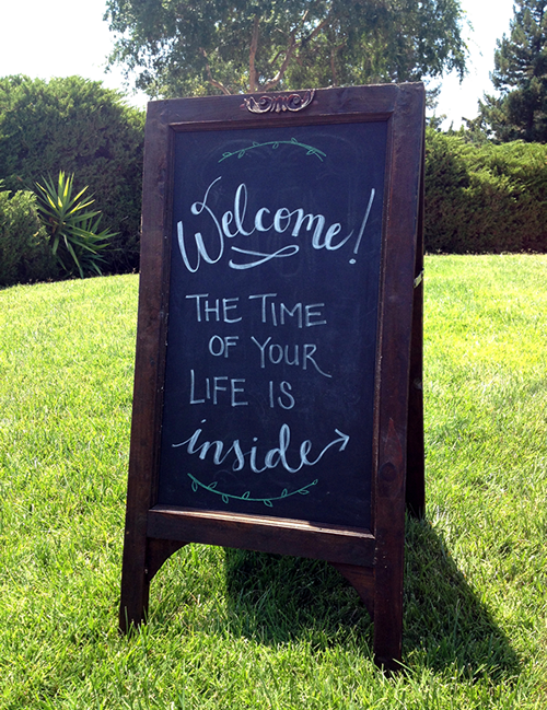 engagement party sign from bright room studio